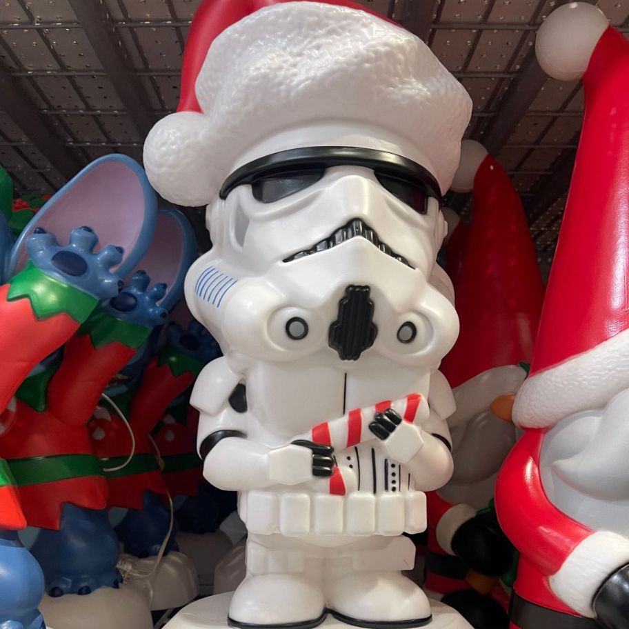 display of starwars blow mold at the store