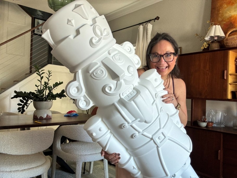 Get $15 Off Viral Giant 6′ Nutcracker Blow Mold + Free Shipping