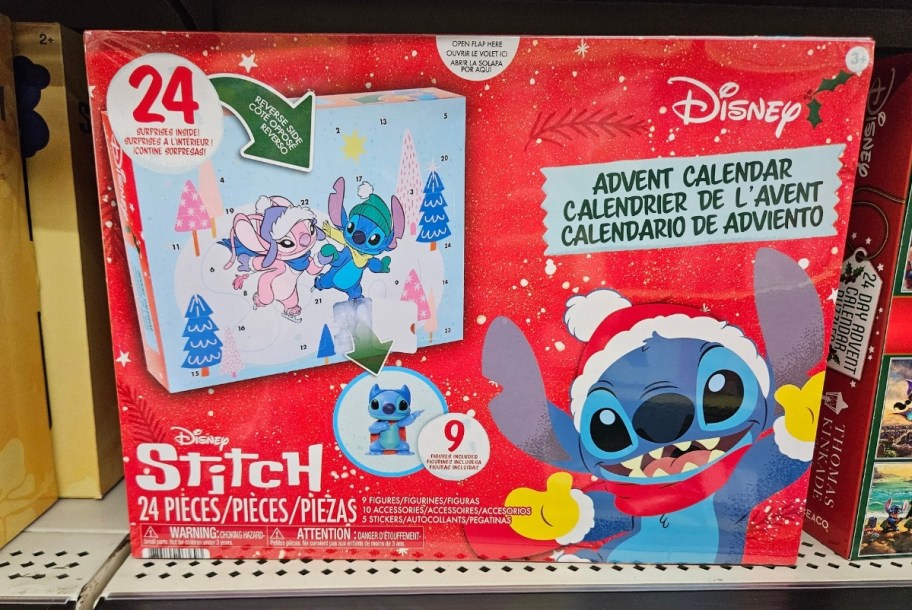 stitch advent calendar on a store shelf
