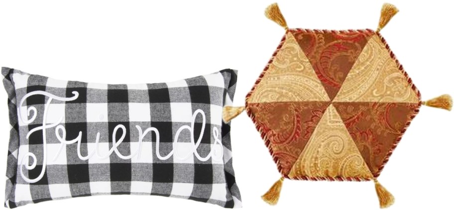 Two throw pillows from Target.