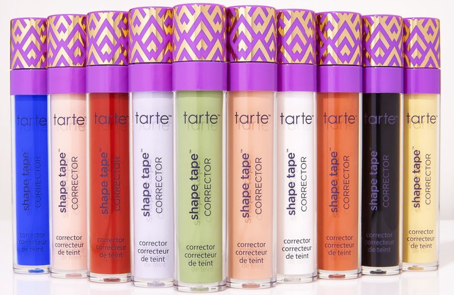 colorful tubes of tarte Shape Tape Corrector