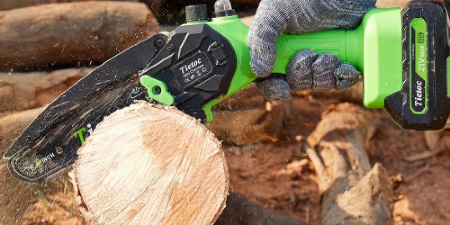 Mini Cordless Chainsaw ONLY $15.99 on Amazon (Reg. $50)