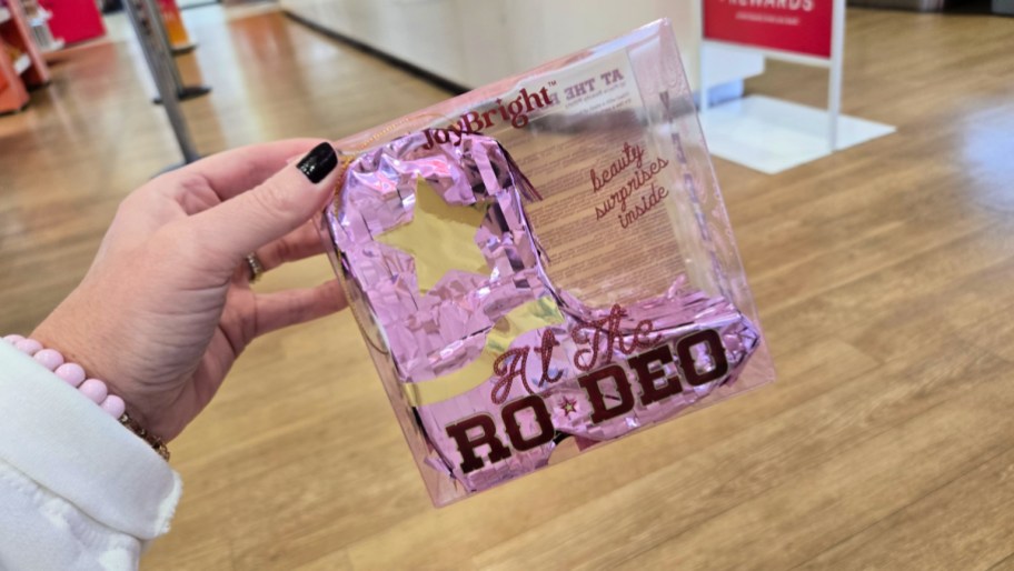 hand holding an ulta beauty pinata