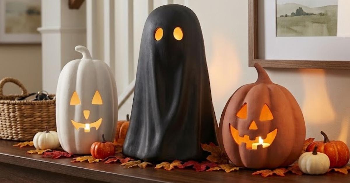 Walmart Paper-Mache Halloween Decor is Back & Under $10 (Ghosts & Pumpkins!)