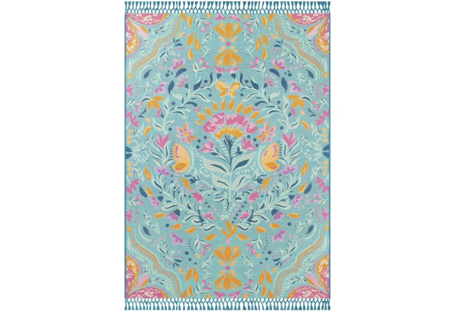 floral multicolor rug 