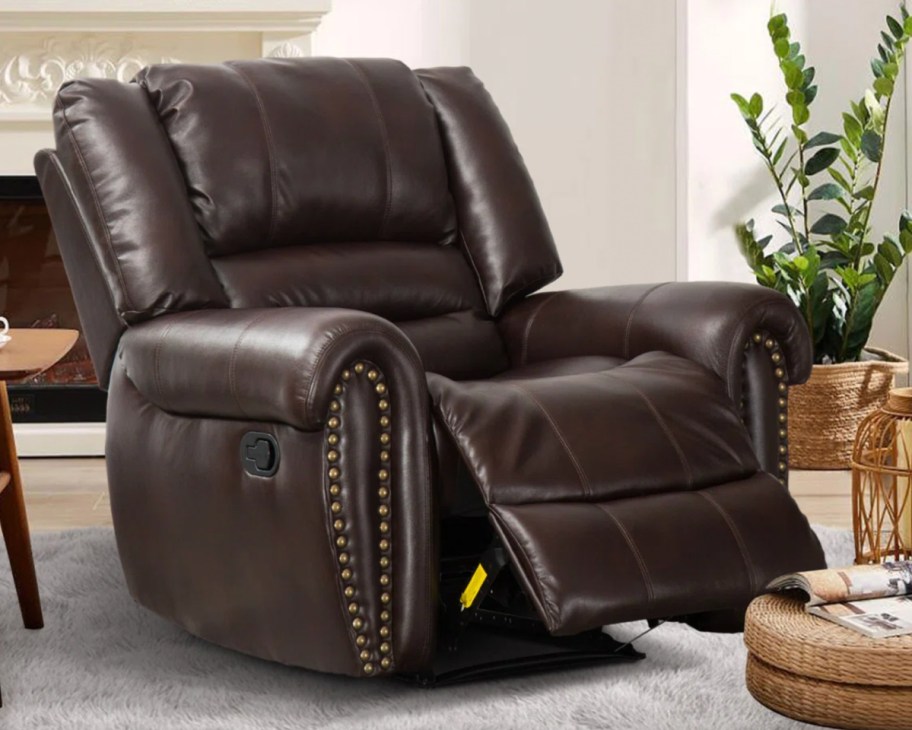 dark brown recliner