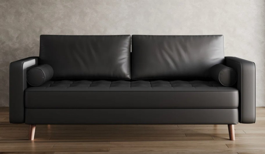 black square sofa