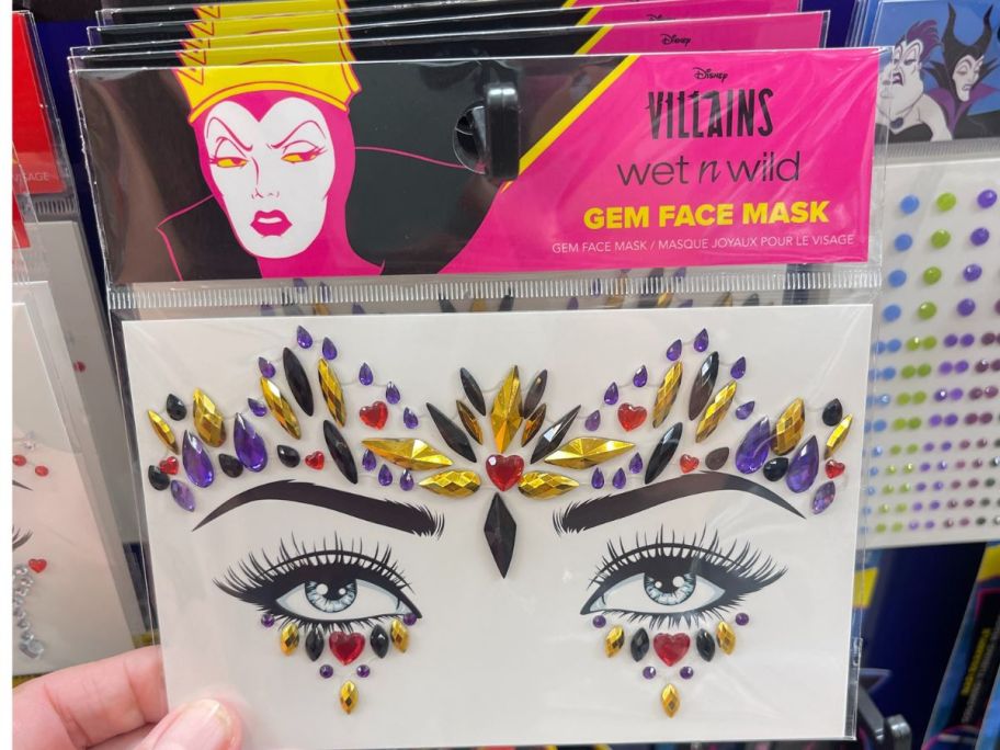 Wet N Wild Disney Villains Evil Queen Gem Face Mask in hand in store