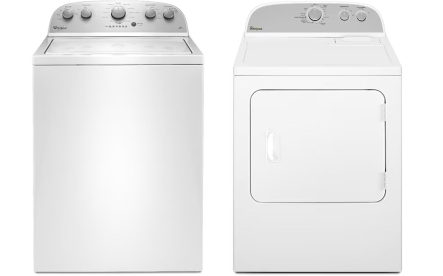 white whirlpool washer and dryer