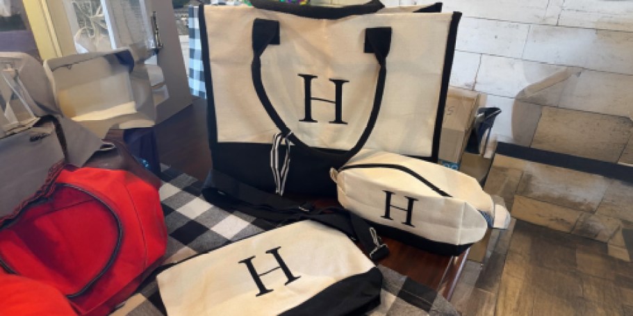 Initial Canvas Tote w/ 2 Makeup Bags Just $12.99 Shipped on Amazon (Reg. $36)