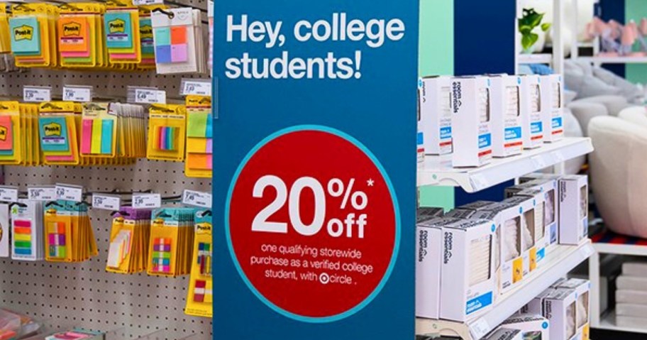 sale sign for college students