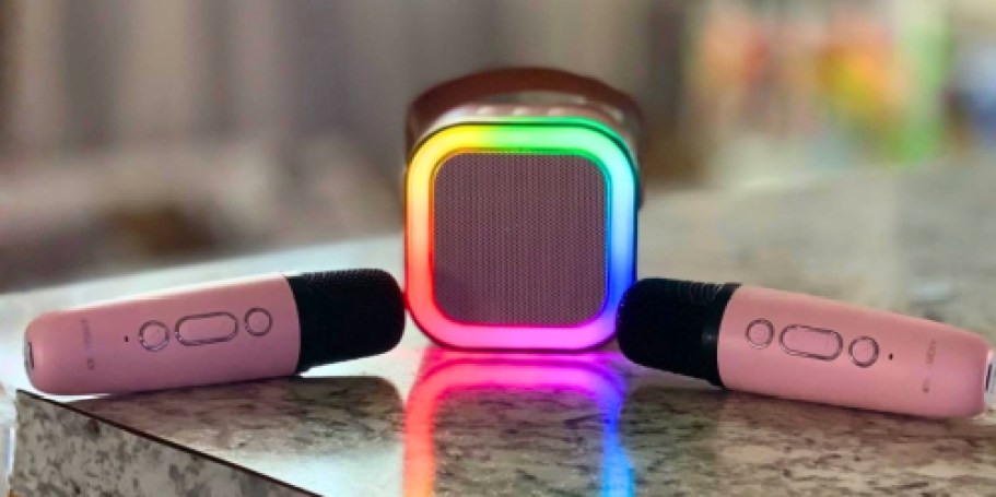 Kids Mini Karaoke Machine Only $9.77 on Amazon | Comes w/ 2 Mics!