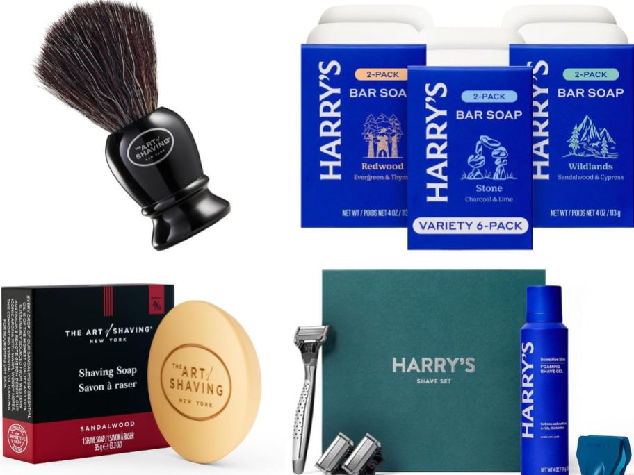 Stock images ofmen's grooming items from Amazon