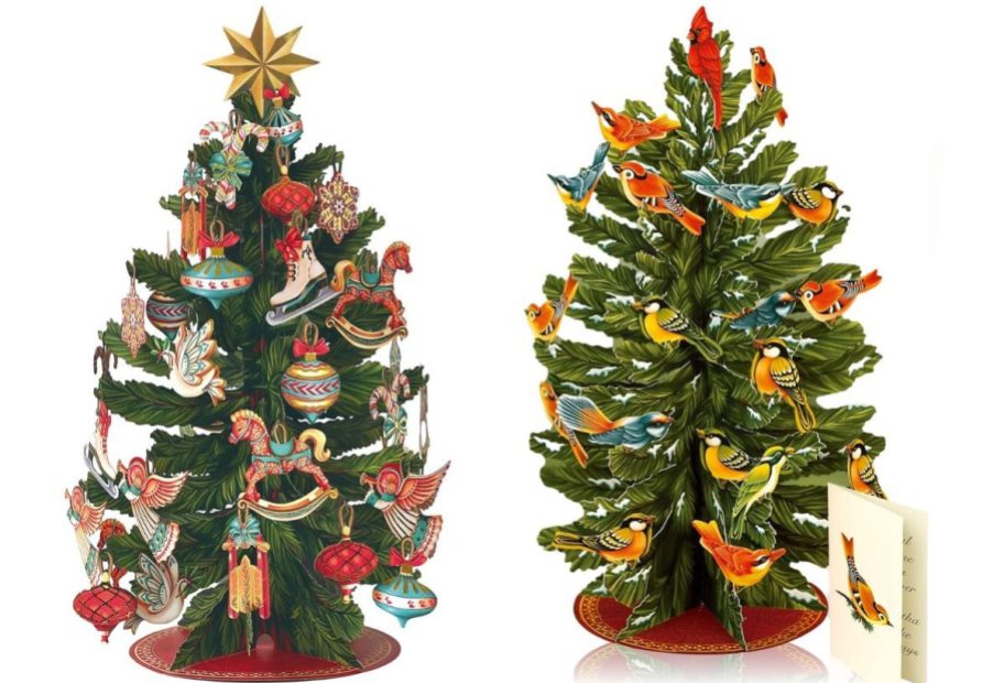 Stock images of two FreshCut Pop Up Christmas Trees