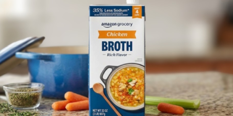 Amazon Grocery Broth 32oz ONLY 95¢ Shipped