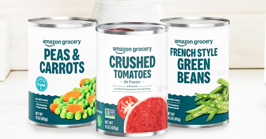 Amazon Grocery Canned Vegetables from 58¢ Shipped
