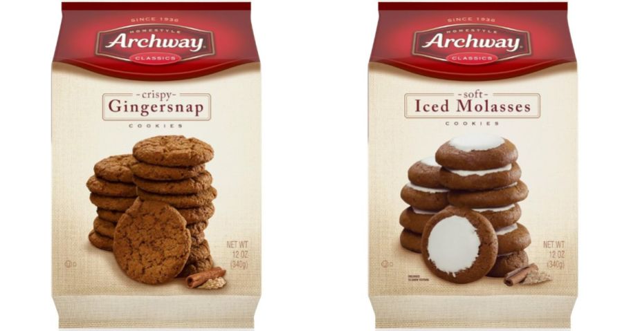 Stock images of two bags of Archway Cookies