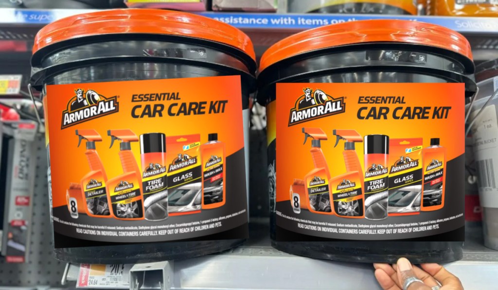 armor all car care kits on walmart store shelf