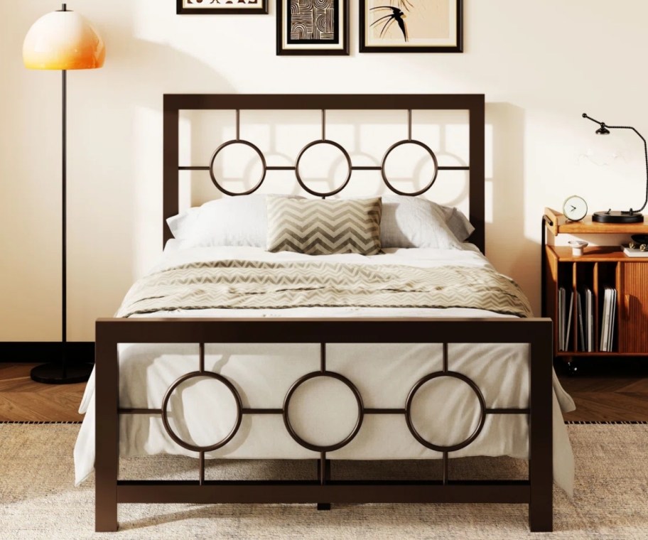 twin metal bed