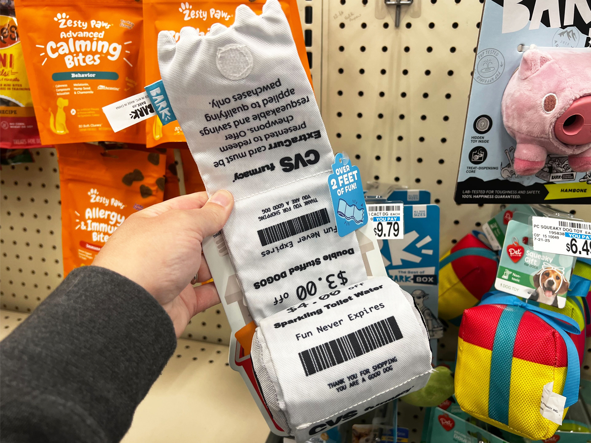 The Only Thing Longer Than a CVS Receipt Might Be This Dog Toy (Over 2