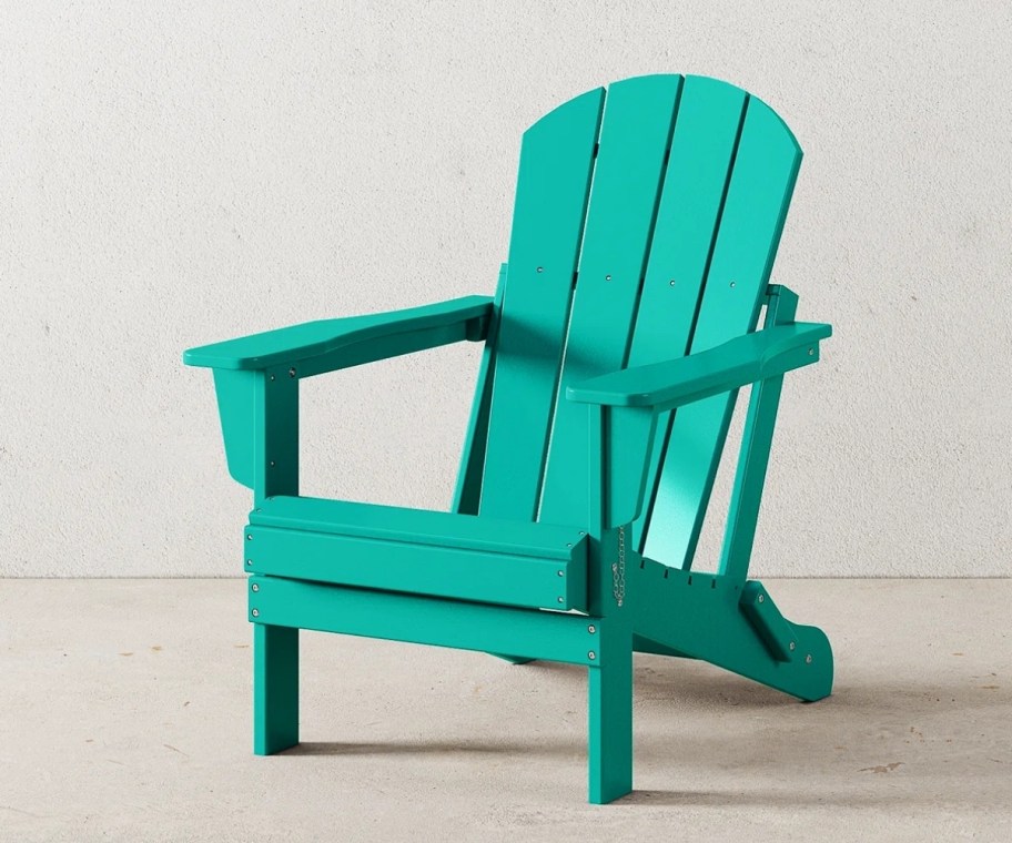 turquoise adirondack chair