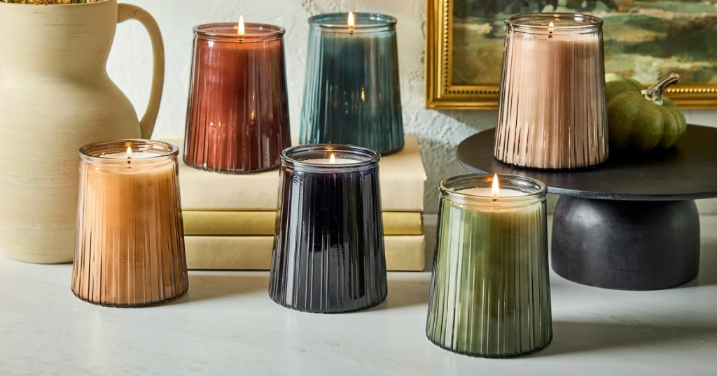 Better Homes & Gardens ribbed jar candles