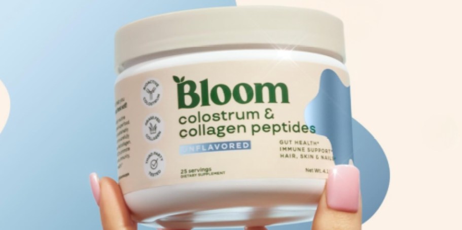 Bloom Nutrition Colostrum & Collagen Peptides from $16 Shipped (Regularly $30)