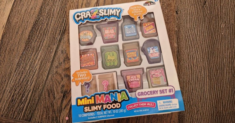CRA-Z-Slimy Mini Mania Grocery 10-Piece Set on table