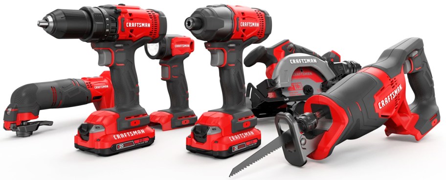 black and red craftsman power tools