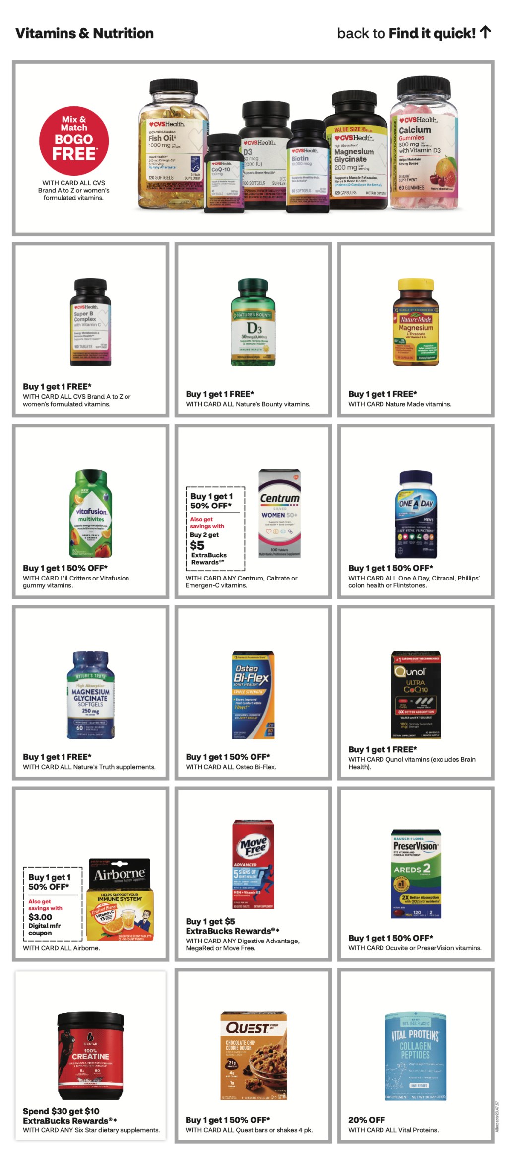 page from CVS ad