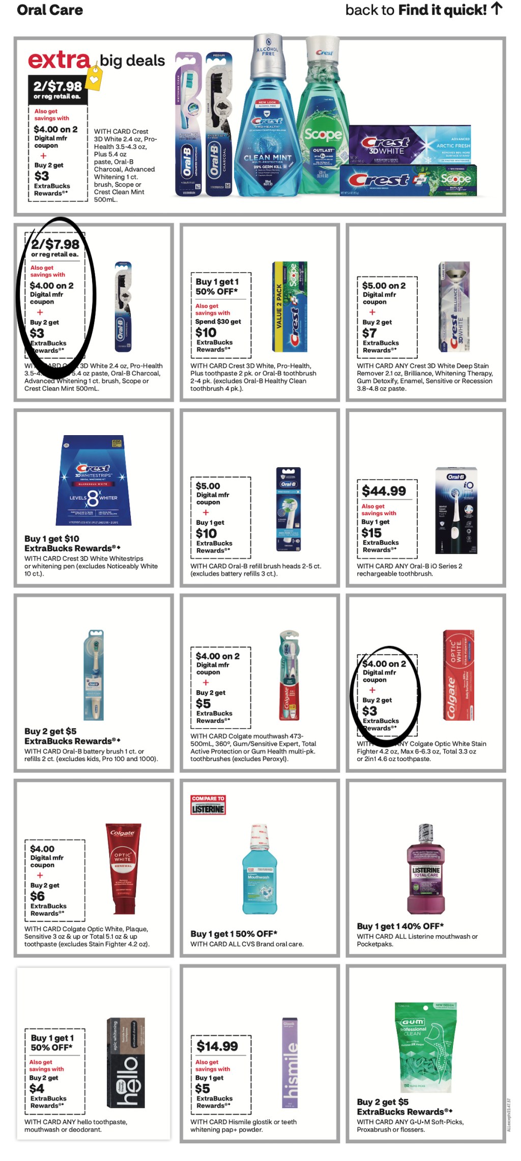 page from CVS ad