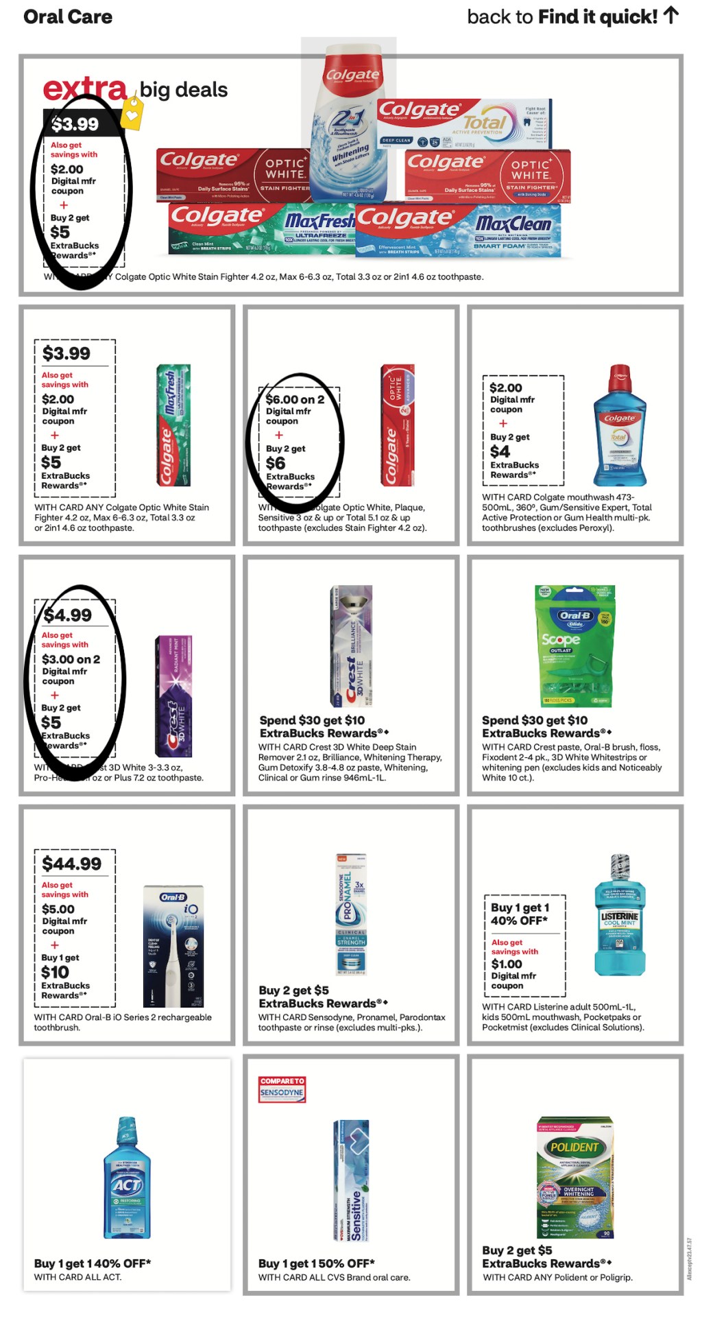 page from CVS ad