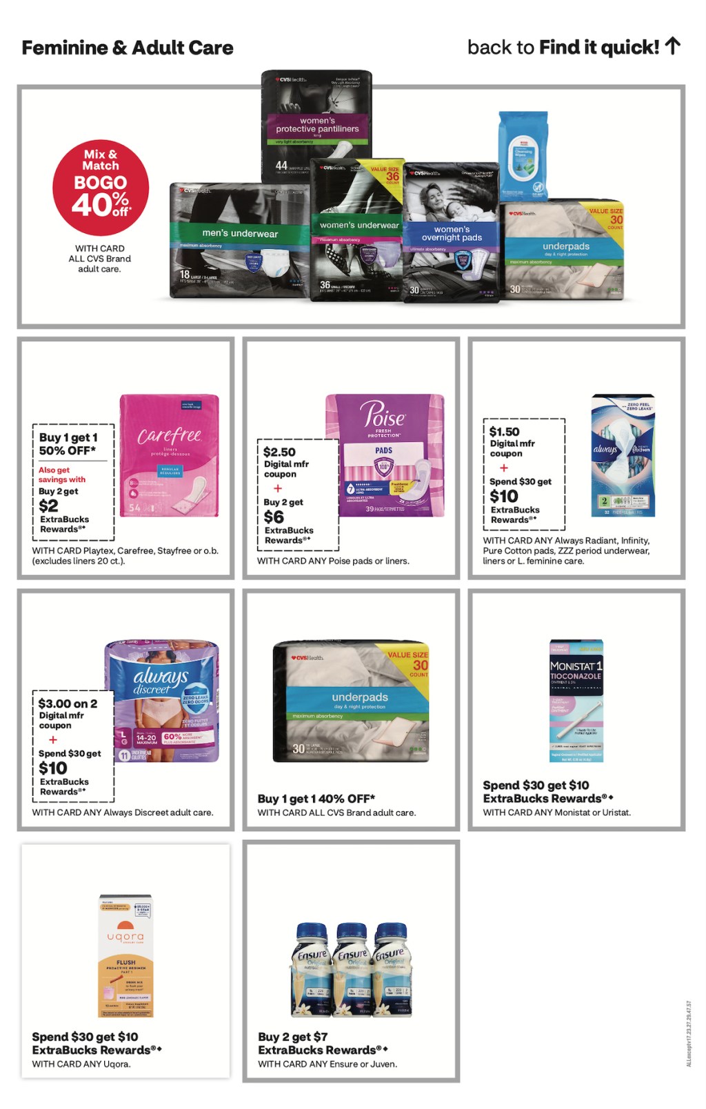 page from CVS ad