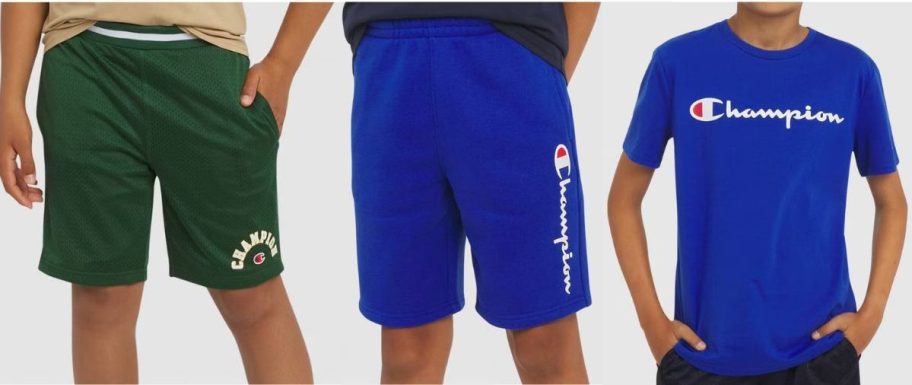 Stock images of Champion Kids shirts and tee