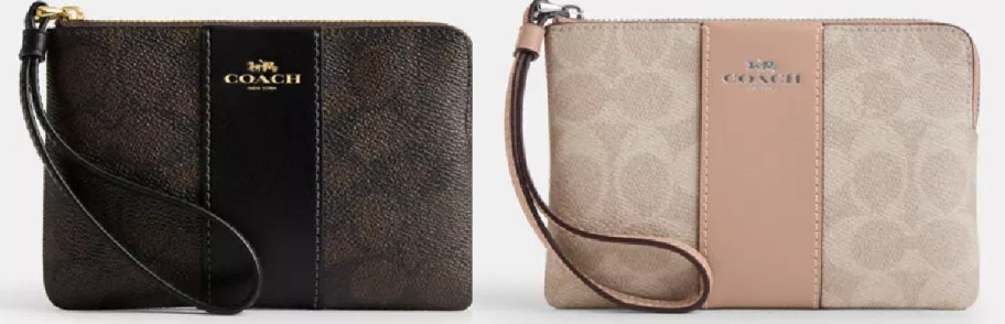 Two Coach wristlets.