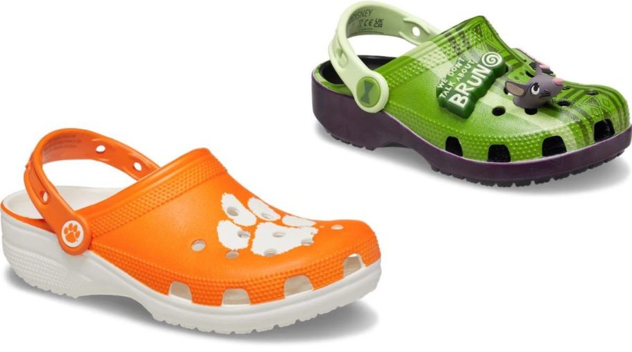 Stock images of two Crocs shoes