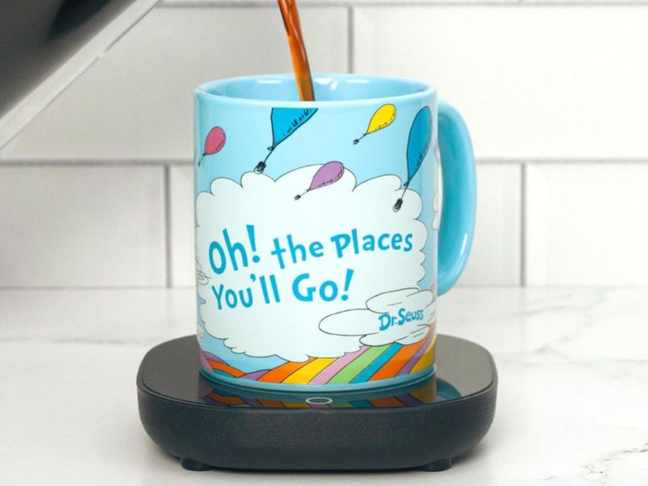 Dr. Seuss mug with warmer underneath