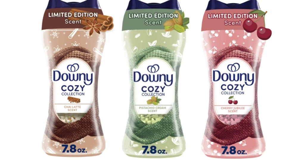 Downy cozy collection bottles in three different limited edition scents