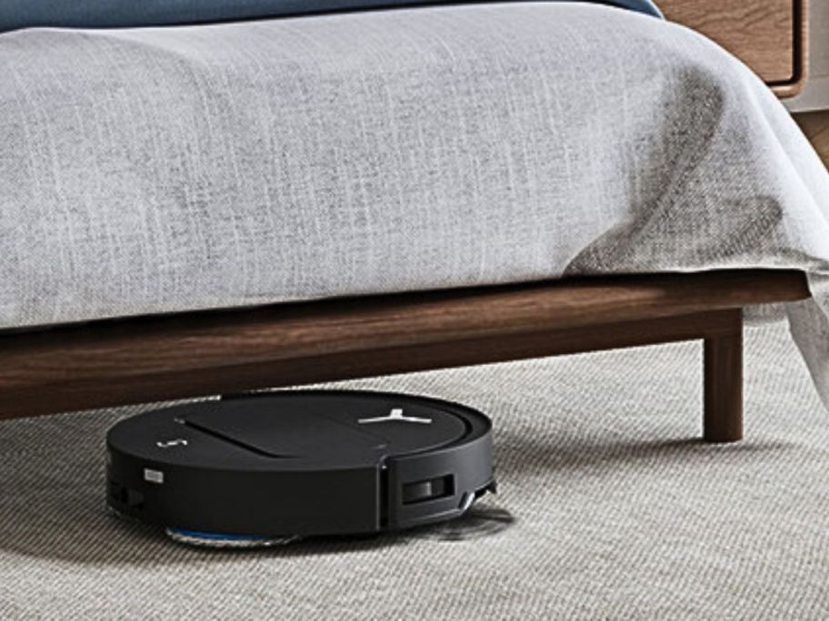 ECOVACS Deebot T50 Pro going under a low profile bed frame