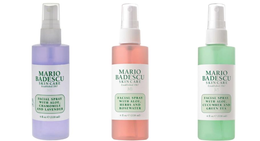 three different mario Facial sprays