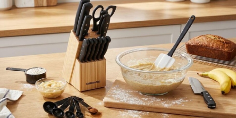 Farberware 22-Piece Knife & Tools Set Only $19.98 on Amazon (Blades Never Dull!)