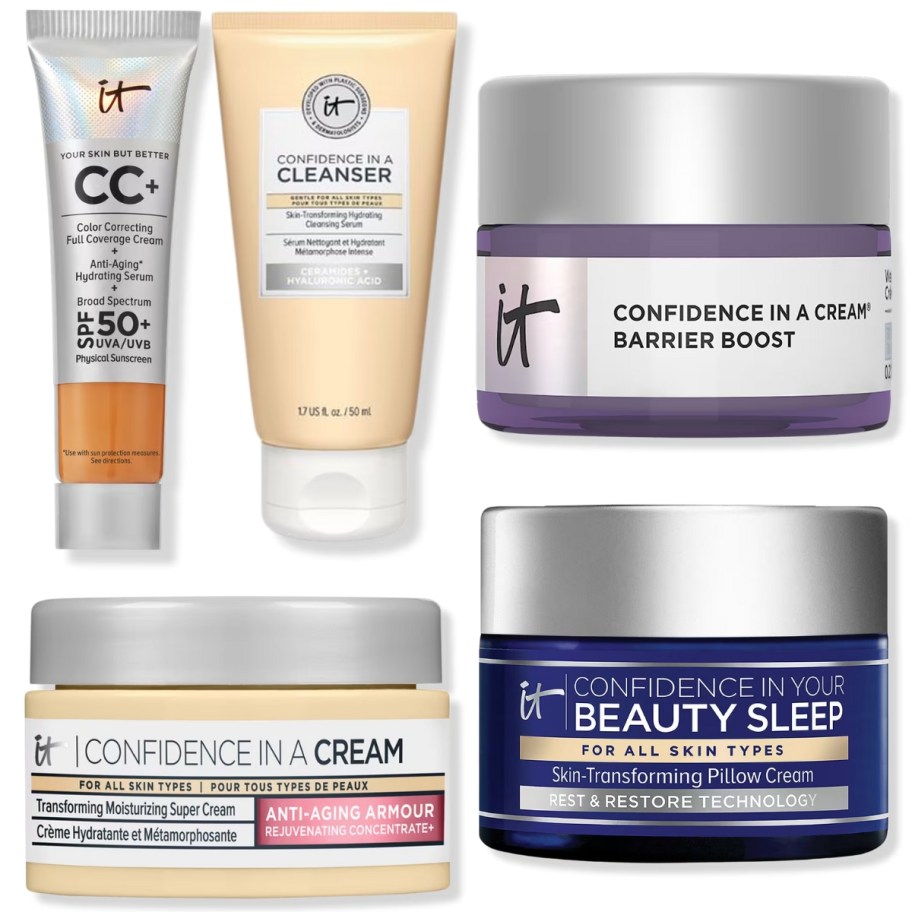 various IT Cosmetics makeup and skincare items