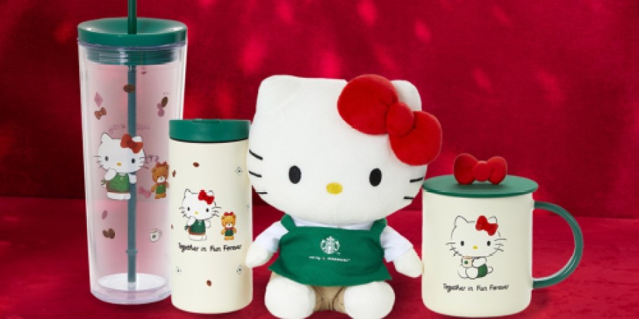 *NEW* Starbucks Hello Kitty Collab Featuring Cute Tumblers, Mugs & a Plush