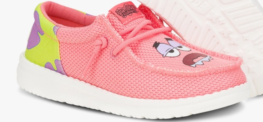 a pink casual lace up shoe