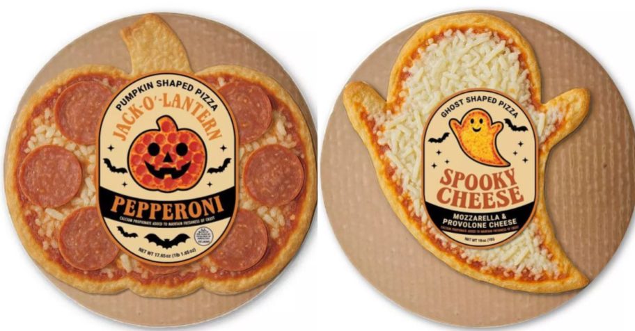 stock image of Halloween pizzas