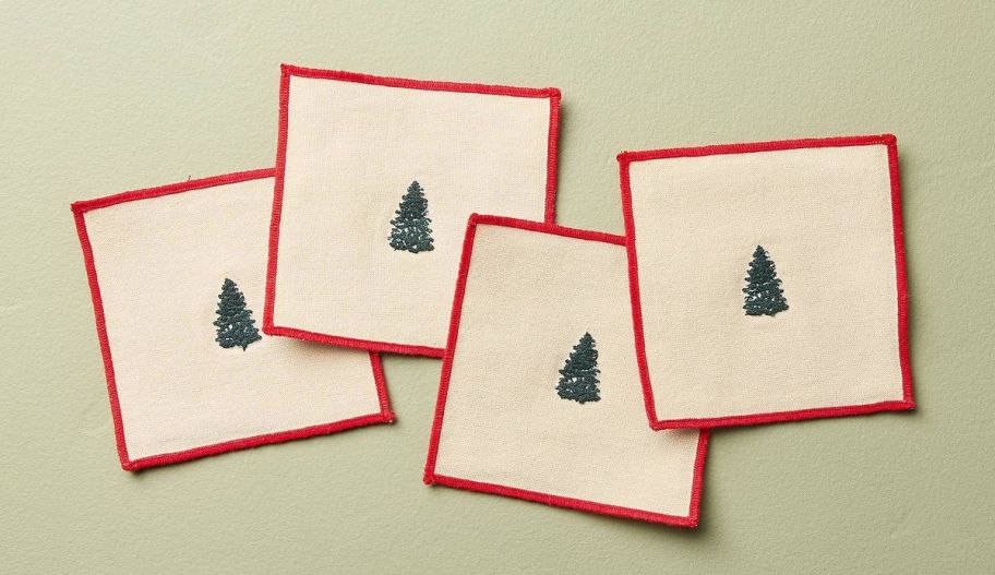 Hearth & Hand Embroidered Tree Napkins