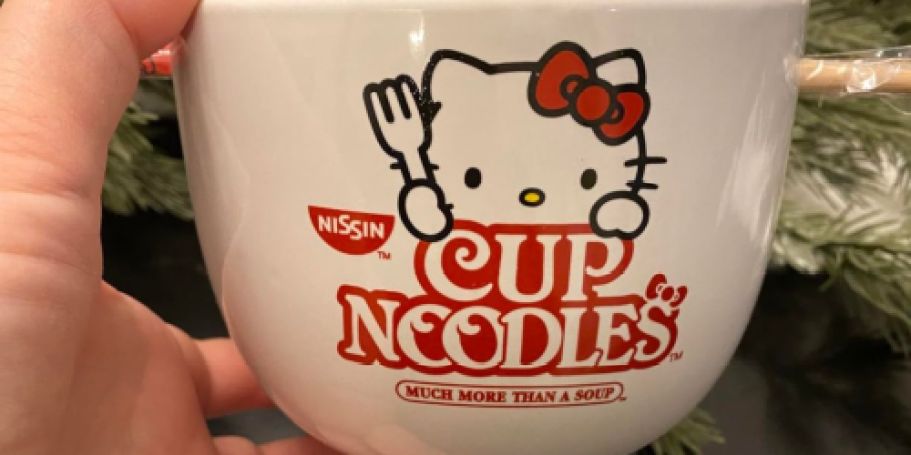 Hello Kitty Ceramic Ramen Bowl Just $9.99 on Amazon (Dishwasher & Microwave Safe)