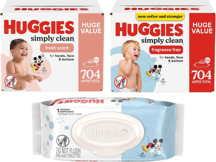 Stock images of Huggies Simply Clean baby Wipes