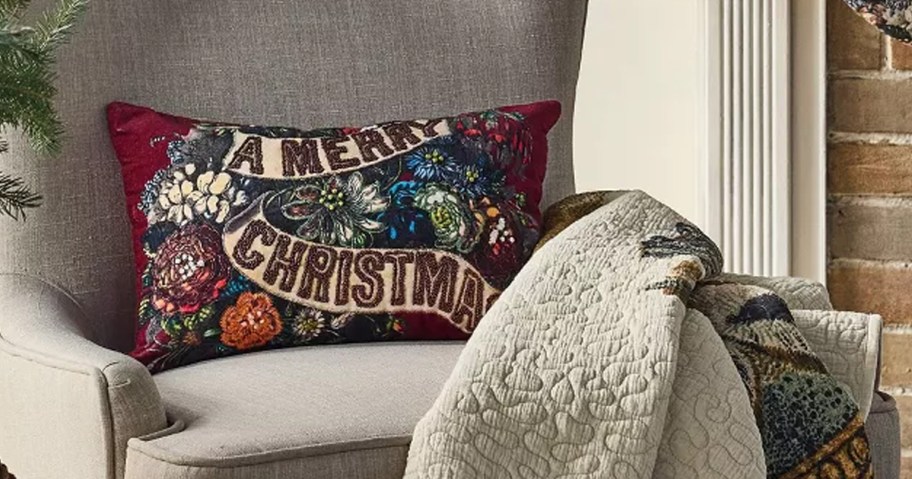 John Derian Christmas Pillow at Target