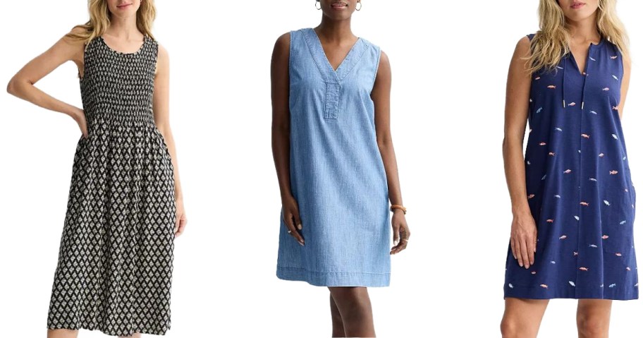 3 نساء يرتدين فساتين من Kohl's